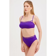 Zeki Global Gold Aksesuarlı Straplez Bikini