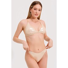 Zeki Gold Detaylı Üçgen Bikini