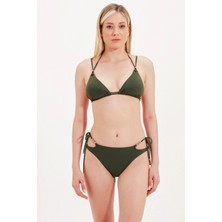 Zeki Global Gold Aksesuarlı Üçgen Bikini