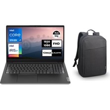 Lenovo V15 G4 Iru Intel Core I7 1355U 40GB 512GB SSD 15.6" Fhd Taşınabilir Bilgisayar 83A100GPTRC7 + Lenovo B210 15.6" Siyah Çanta