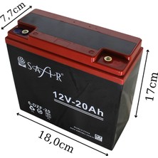 Safir Akü 12V - 20 Ah (Yeni Tarihli) 2'li