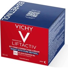 Vichy Liftactiv B3 Cilt Tonu Eşitleyici Retinol Içeren Gece Kremi 50 Ml