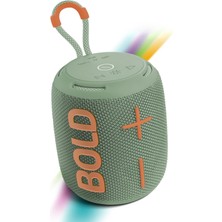 Powerway  Bold Haki Yeşil Taşınabilir Ses Bombası Kablosuz Bluetooth Hoparlör Speaker Yüksek Sesli