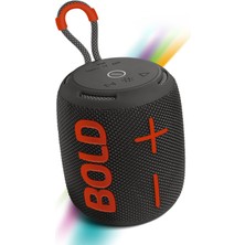 Powerway Bold Siyah Taşınabilir Ses Bombası Kablosuz Bluetooth Hoparlör Speaker Yüksek Sesli Tws