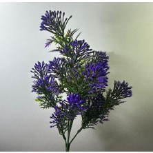 Ddpest Hn- Yapay Çiçek Demeti Dikey Bahçe Saksıda Çiçek Için Garnitür Aranjman 35 cm 5 Dallı Boncuk Mavi