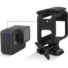 Sagrado Gopro Hero Için Çerçeve (2018) / 6 / 5 Muhafaza Sınırı Koruyucu Kabuk Kılıfı Go Pro Hero6 Hero5 Için Aksesuarlar Hızlı Çekme Hareketli Soket ve Vida ile Siyah (Siyah) (Yurt Dışından)