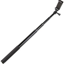 Sagrado Gopro Hero 7 6 5 4 3+ 3 Eylem Kamera Go Pro Hd Için 1/4 Inç Vida Delikli 1,5m Uzatılabilir Selfie Çubuğu Monopod (Yurt Dışından)