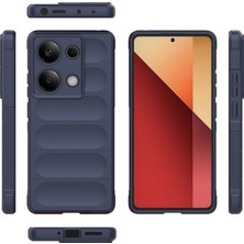 Fibaks Xiaomi Redmi Note 13 Pro 4g Kılıf Kamera Korumalı Dalgalı Kabartmalı Yumuşak Renkli Silikon Kapak