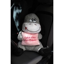 Eşeklik Ettim Özür Dilerim Yastıklı Büyük Boy Peluş Eşek 80CM - Özür Hediyesi Oyuncak Peluş