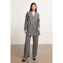 Vavinor Zincirli Ceket Pantolon Takım - Gri