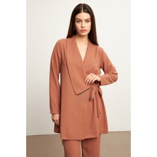 Vavinor Zincirli Ceket Pantolon Takım - Camel