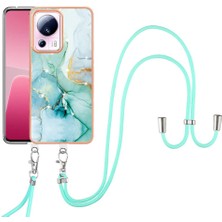 Mellow Shop Xiaomi 13 Lite 5g Tampon Mermer Anti-Scratch Yumuşak Crossbody Kayış (Yurt Dışından)