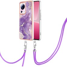 Mellow Shop Xiaomi 13 Lite 5g Tampon Mermer Anti-Scratch Yumuşak Crossbody Kayış (Yurt Dışından)