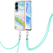 Mellow Shop Onur Için Kılıf 90 Lite 5g Mermer Crossbody Kordon Askısı Tampon Yumuşak (Yurt Dışından)