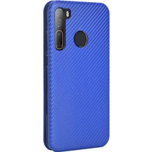 Mellow Shop Kart Tutucu Kickstand Manyetik Karbon Tam ile Htc Desire 20 Pro Için Kılıf (Yurt Dışından)