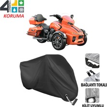 AUTOES Musatti x Pow Branda Motosiklet Brandası Bağlantı,kilit Uyumlu Siyah