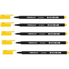 Pensan 6500 Fineliner Sarı  ( 5 Adet )