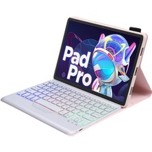 ZSHSKJ Ultra-Ince Arkadan Aydınlatmalı Bluetooth Klavye Lenovo Xiaoxin Pad 2022 10,6 Inç Pembe (Yurt Dışından)