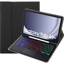 ZSHSKJ Klavye Pu Kılıf A09B-AS Samsung Galaxy Tab A9+ X210/X215/X215 Siyah (Yurt Dışından)