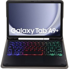 ZSHSKJ Klavye Pu Kılıf A09B-AS Samsung Galaxy Tab A9+ X210/X215/X215 Siyah (Yurt Dışından)