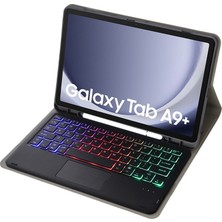 ZSHSKJ Klavye Pu Kılıf A09B-AS Samsung Galaxy Tab A9+ X210/X215/X215 Siyah (Yurt Dışından)