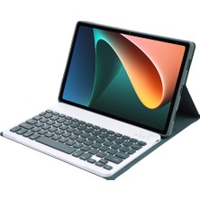 ZSHSKJ AN05 Bluetooth Klavye Pu Kılıf Xiaomi Pad 5 A0N5 Koyu Yeşil (Yurt Dışından)