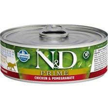 N&d Prime Tavuklu ve Narlı Tahılsız Yetişkin Kedi Konservesi 80 gr
