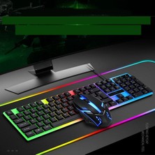 Okalisto Kls-01 2'li Set Oyuncu Klavye Mouse Fare Seti Rgb Oyuncu Klavye Mekanik Hisli Siyah Dizüstü Pc