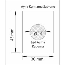 Diyez Ayna Arkası On-Off Dimmer Dokunmatik Sensör 1 Key - 12-24V - 8,33A - 100W