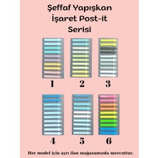 Ezoshop Şeffaf Renkli Postit Yapışkan Not Kağıdı Işaret Post-It 4