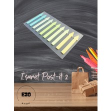 Ezoshop Şeffaf Renkli Postit Yapışkan Not Kağıdı Işaret Post-It 2