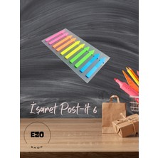 Ezoshop Şeffaf Renkli Postit Yapışkan Not Kağıdı Işaret Post-It 6