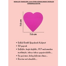 Ezoshop Şeffaf Renkli Postit Yapışkan Post-It Not Kağıdı Kalpnot 6
