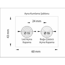 Diyez Ayna Arkası On-Off Dimmer Dokunmatik Sensör 2 Key - 12-24V - 8,33A - 100W