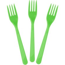 Parti Dükkanım Yeşil Plastik Çatal Lüks (25 Adet)