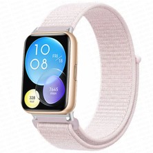 Megafox Teknoloji Huawei Watch Fit 2 Uyumlu Kordon Hasır Örgü Işlemeli Yumuşak Esnek Spor Kayış, Asker Yeşili