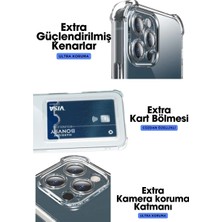 HANPORIUM Honor 70 Kılıf Darbe Emici Köşe Korumalı Kartlıklı Cüzdanlı Silikon Kapak