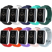 Megafox Teknoloji Xiaomi Mi Band 7 Pro Uyumlu Kordon Silikon Yumuşak Spor Soft Yüzey Esnek Kayış, Siyah