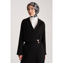 Armine Pantolon Etekli Şık Düğmeli Takım 24Y6806 Siyah