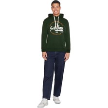 Jack & Jones 12236178 Kapusonlu On Yazılı Sweat