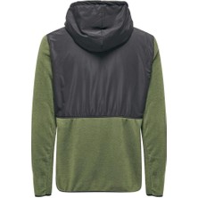 Only & Sons 22026190 On Fermuarlı 2 Parcalı Kapusonlu Polar Sweat