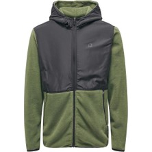 Only & Sons 22026190 On Fermuarlı 2 Parcalı Kapusonlu Polar Sweat