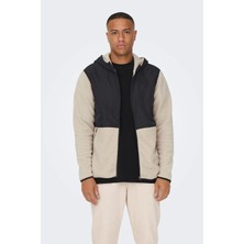 Only & Sons 22026190 On Fermuarlı 2 Parcalı Kapusonlu Polar Sweat