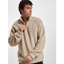 Only & Sons 22023645 Yarı Fermuarlı Pelus Sweat