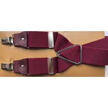 Kemer Sepeti 4 Klipsli Bordo Renkli Pantolon Askısı