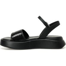 Nine West Vallerıa 4fx Siyah Kadın Kalın Taban Sandalet