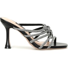 Nine West GRAN 4FX Siyah Kadın Topuklu Terlik