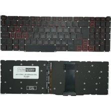 Notespare Acer ile Uyumlu Nitro 5 AN515-55 NH.Q7JEY.004 Işıklı Klavye Siyah Tr ( Kırmızı Aydınlatma Versiyon )