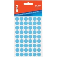 Apli 13 mm Turkuaz Mavi 175'li Yuvarlak Etiket