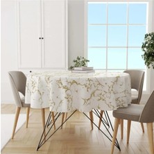 Herseyygüzell Pvc Silinebilir Muşamba Yuvarlak Masa Örtüsü Çap 140CM